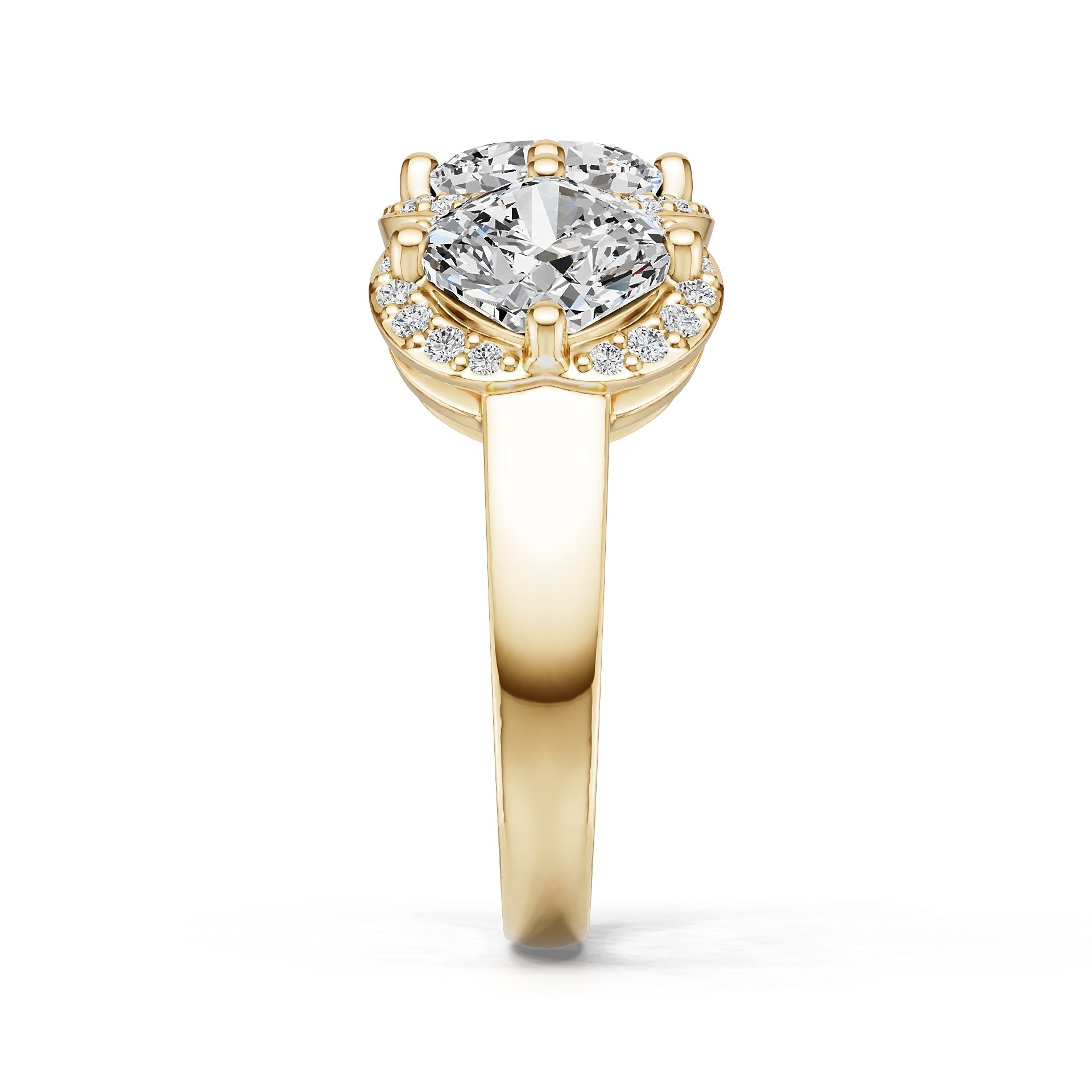 Platinum Semi Mount Ring Setting Cushion Cu 6x6mm Diamond Accent Syz Jewelry