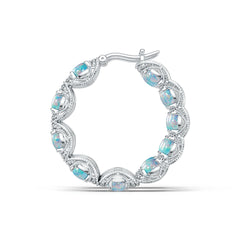 Sterling Silver Semi Mount Earrings Setting Round RD 5x5mm Cabochon DHJ