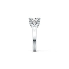 18K Gold Semi Mount Ring Setting Emerald OCT 9X7mm Diamond Accent DHJ