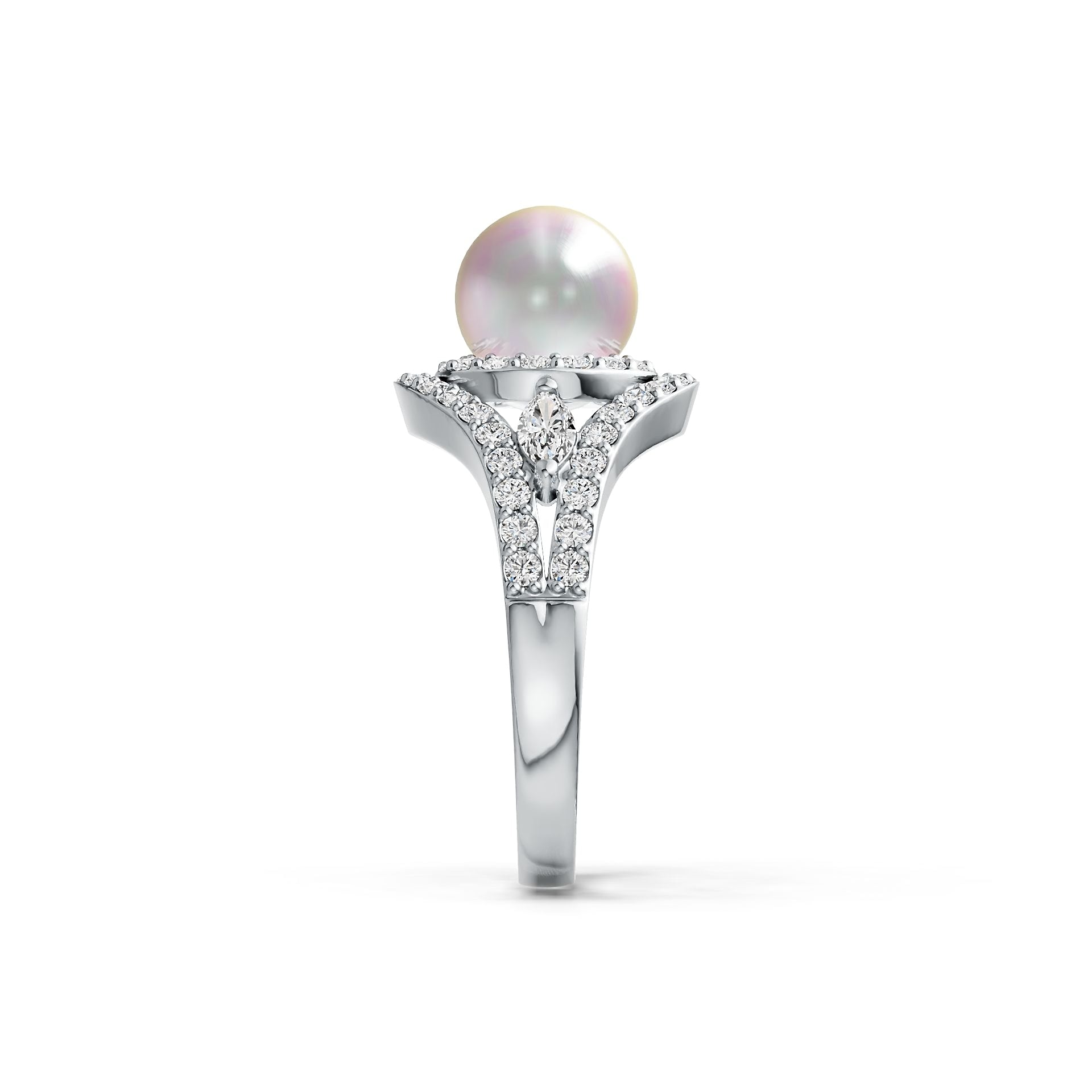 Sterling Silver Semi Mount Ring Setting Round RD 8.5mm DHJ