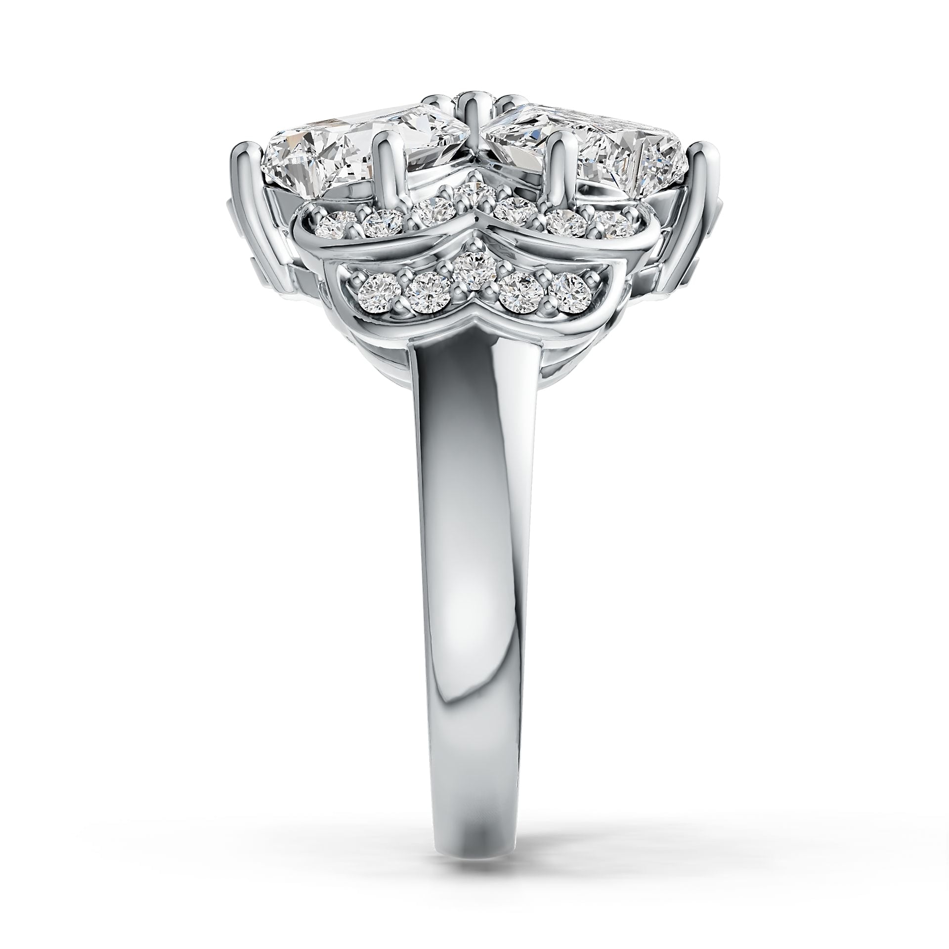 Sterling Silver Semi Mount Ring Setting Heart HT 7X7mm DHJ