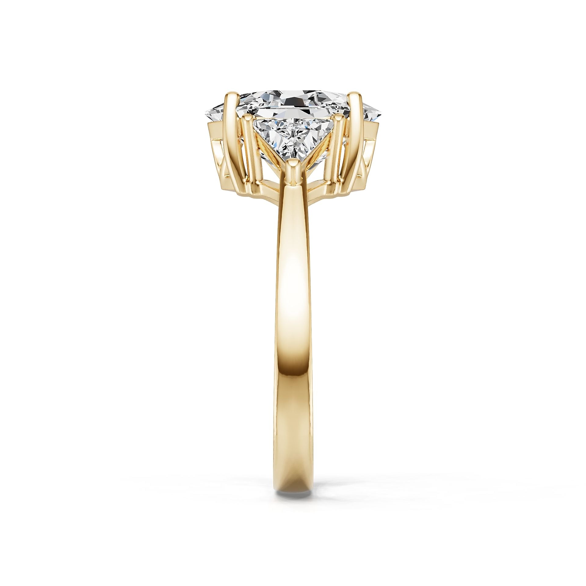 10K Gold Semi Mount Ring Setting Round Ro 2x0mm Moissanite Accent Syz Jewelry