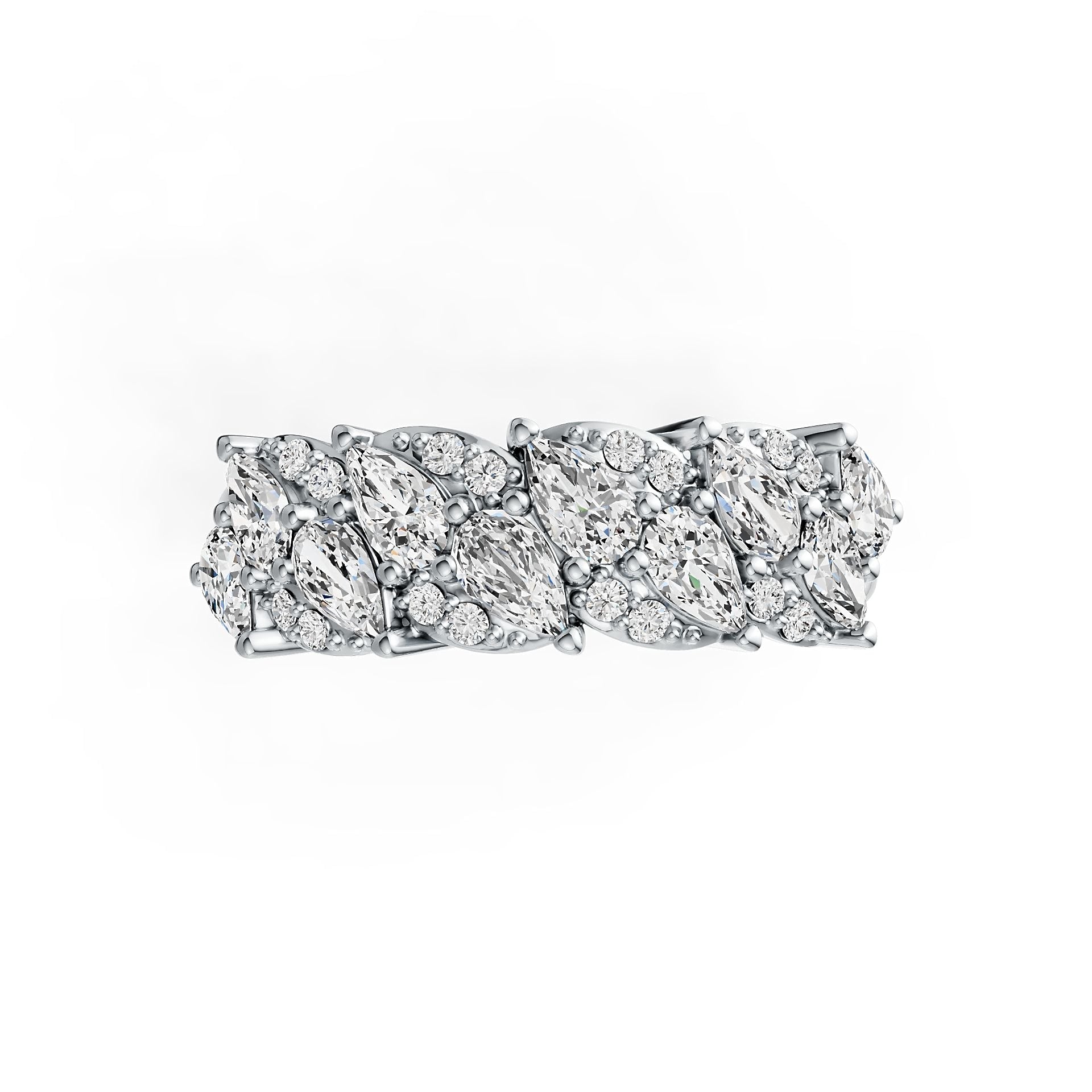 10K Gold Semi Mount Ring Setting Pear PE 5X3mm Moissanite Accent DHJ