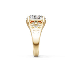 14K Gold Semi Mount Ring Setting Oval OV 12X10mm Syzjewelry