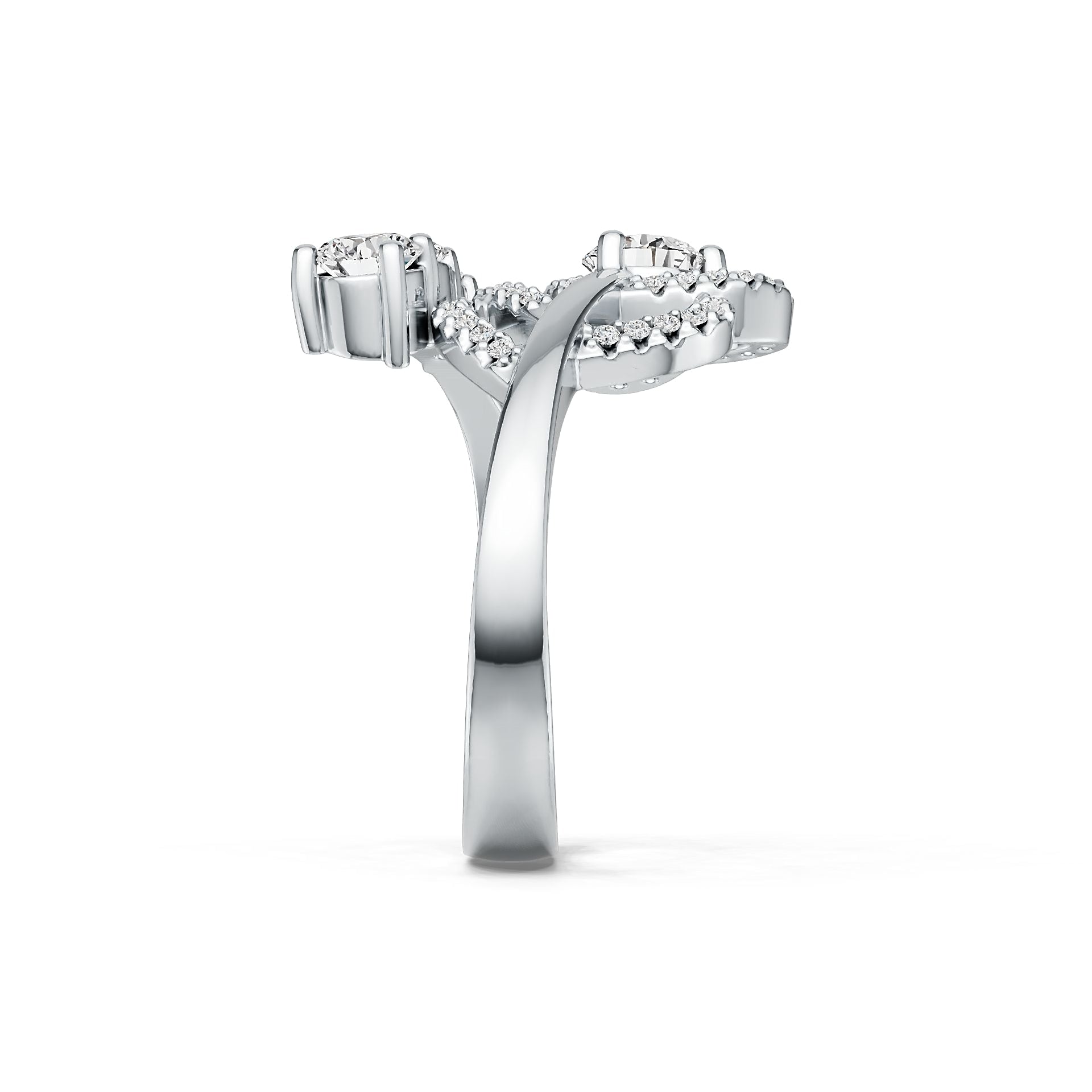 Sterling Silver Semi Mount Ring Setting Round RD 4.5mm DHJ