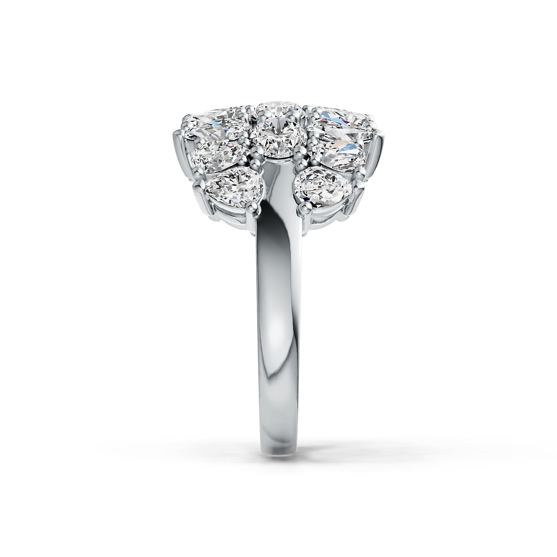 Sterling Silver Semi Mount Ring Setting Oval OV 5X4mm PE 5X3mm PE 4X3mm DHJ