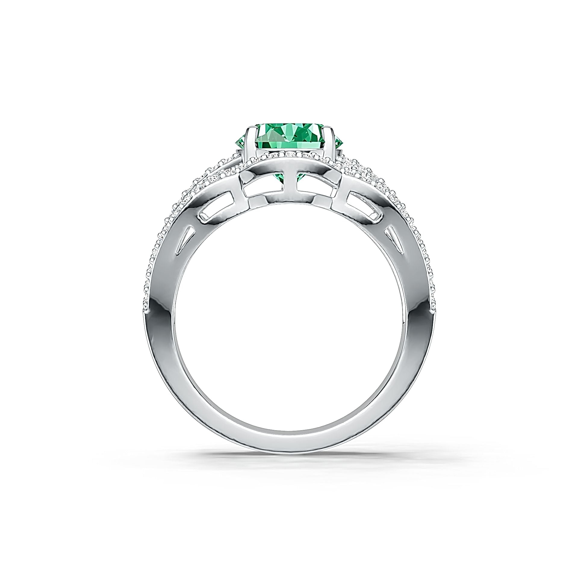 Sterling Silver Semi Mount Ring Setting Oval OV 10X8mm DHJ