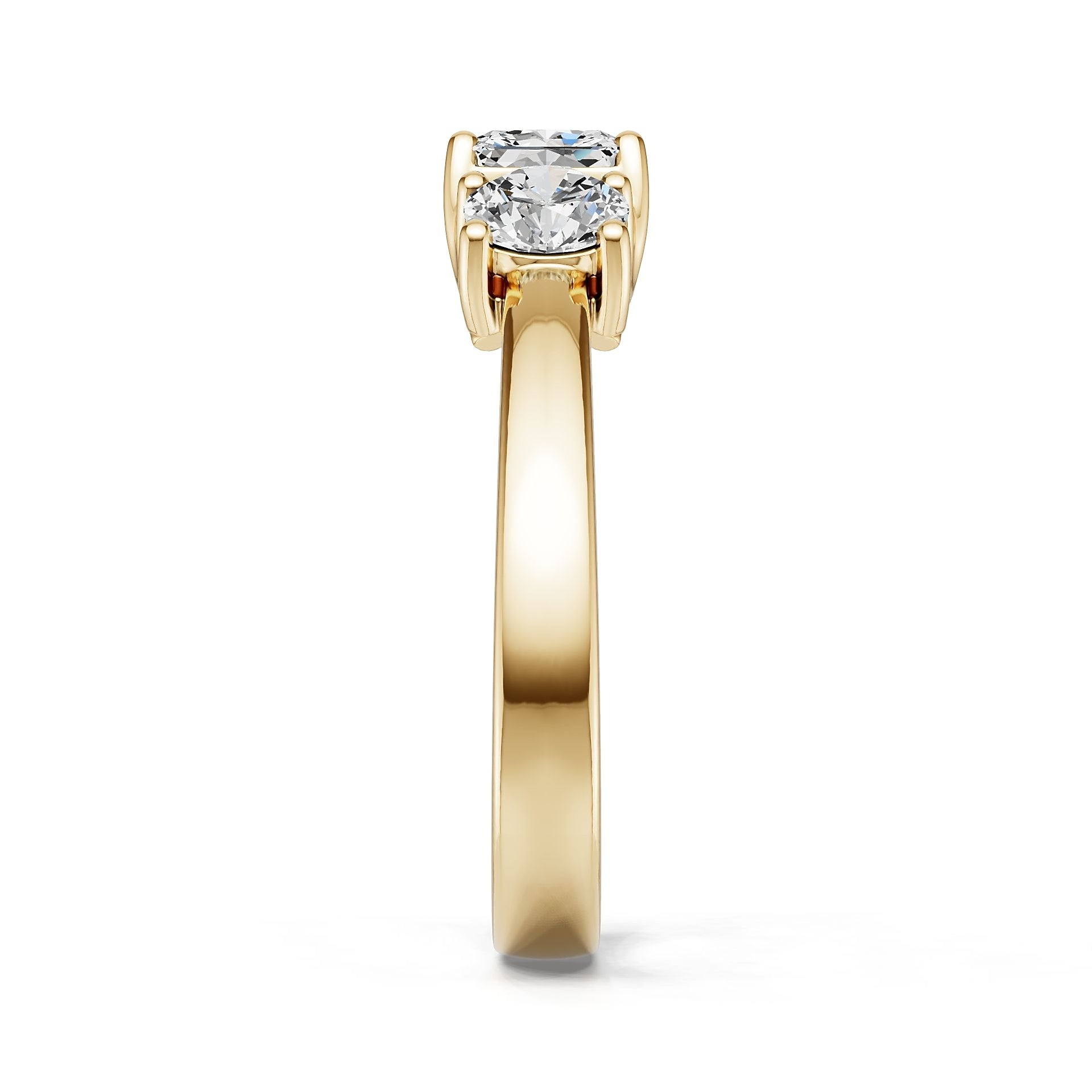 10K Gold Semi Mount Ring Setting Round Ro 2x0mm Moissanite Accent Syz Jewelry