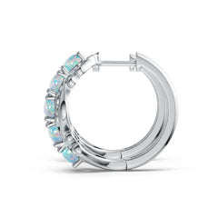 Sterling Silver Semi Mount Earrings Setting Oval OV 6X4mm Cabochon DHJ