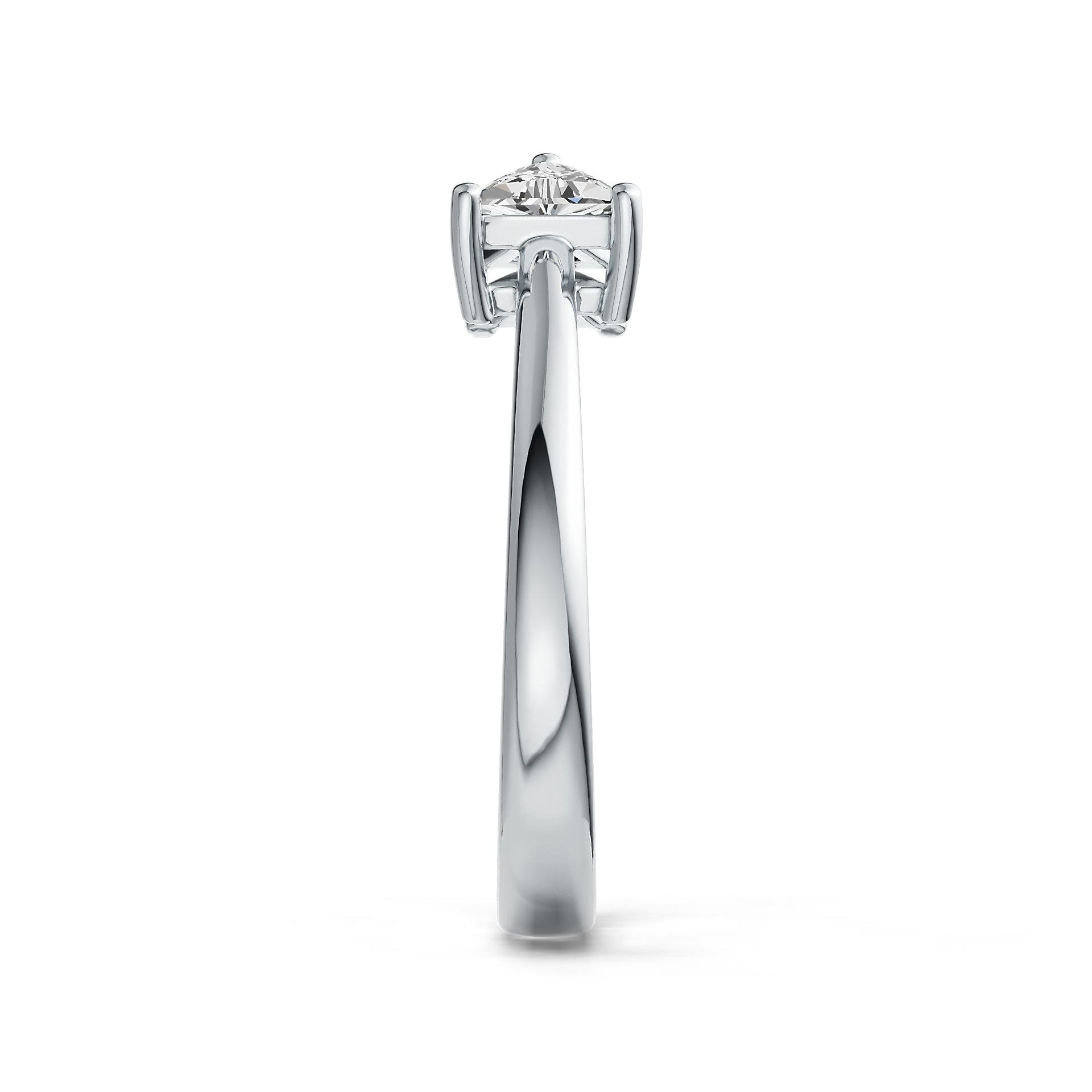 Sterling Silver Semi Mount Ring Setting Trillion TR 4X4mm DHJ