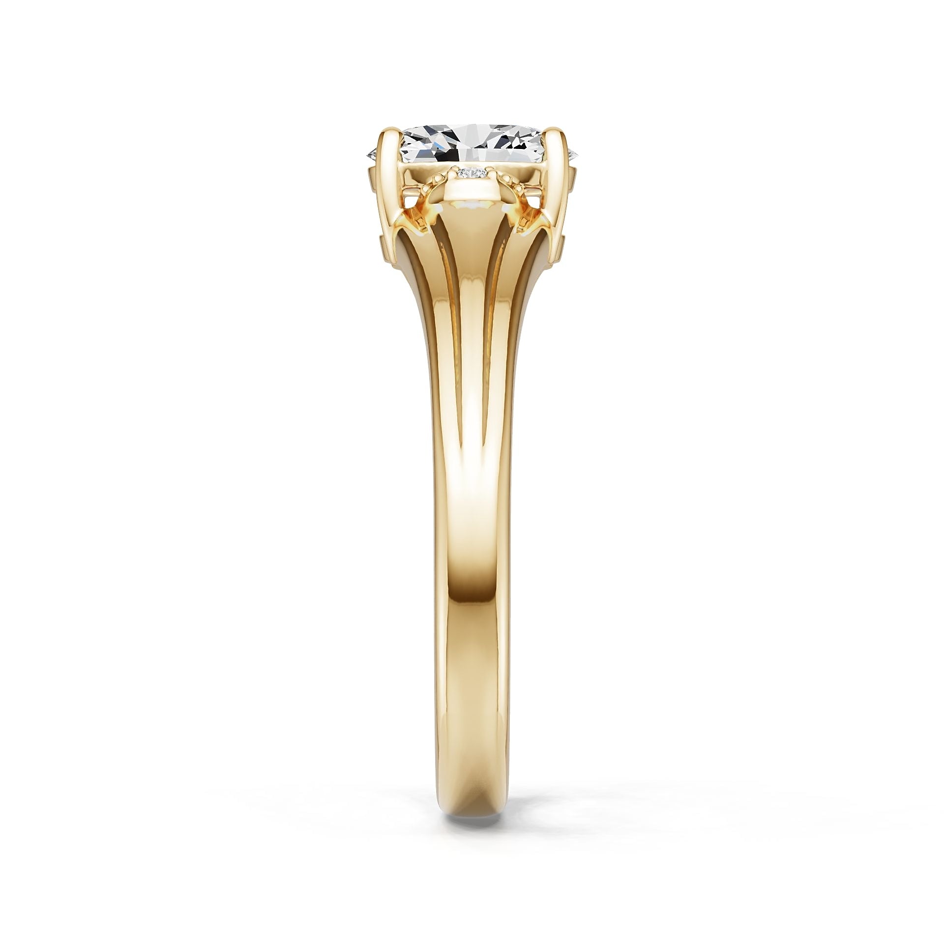 14K Gold Semi Mount Ring Setting Oval Ov 8x6mm Syz Jewelry