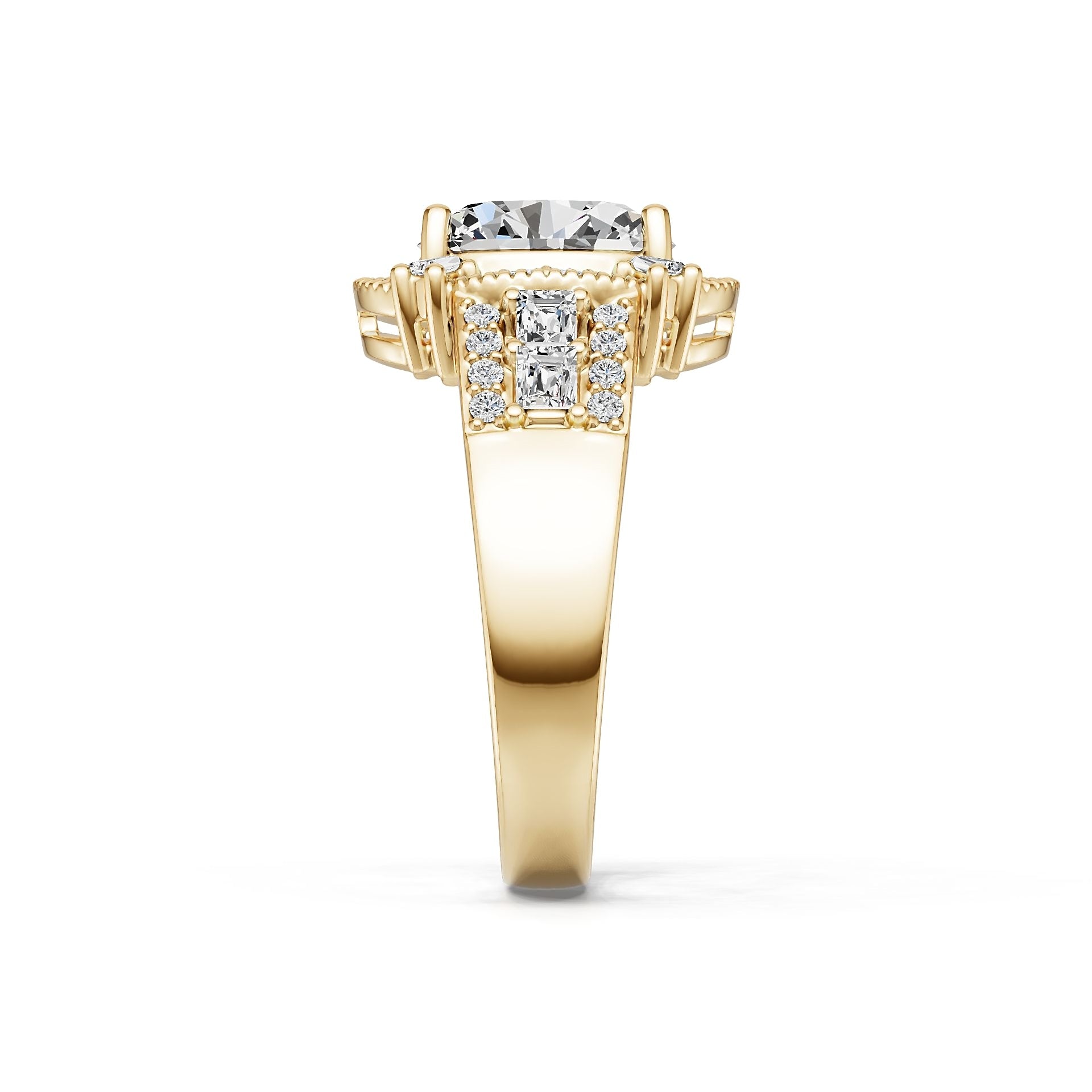 Platinum Semi Mount Ring Setting Oval Ov 5x7mm Diamond Accent Syz Jewelry