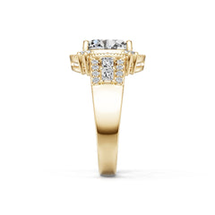 Platinum Semi Mount Ring Setting Oval Ov 5x7mm Diamond Accent Syz Jewelry
