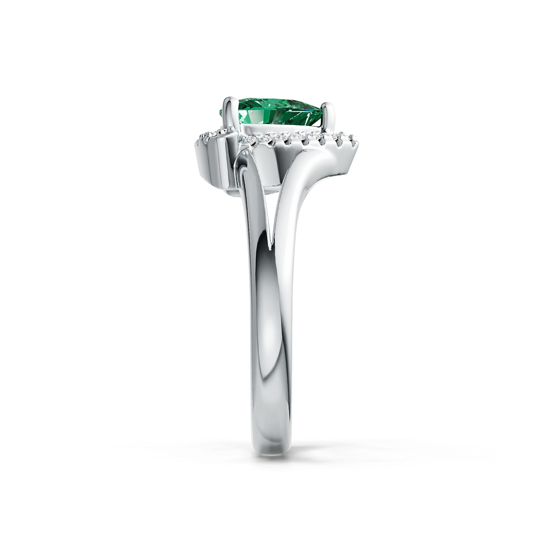 Sterling Silver Semi Mount Ring Setting Trillion TR 7x7mm Syzjewelry