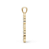 14K Gold Semi Mount Pendant Setting Square Sq 2x1mm Syz Jewelry