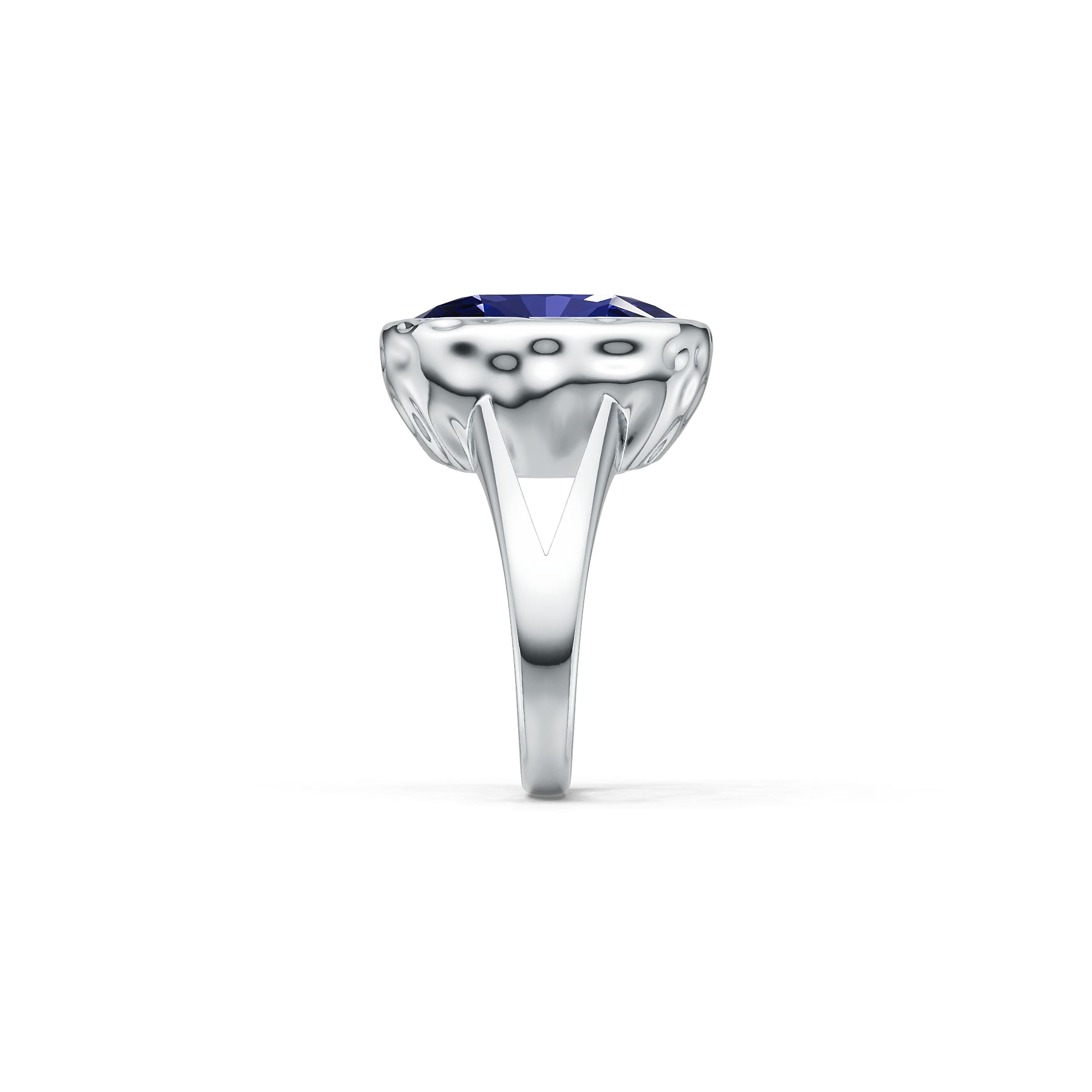 18K Gold Semi Mount Ring Setting Cushion Cu 19x14mm Syzjewelry