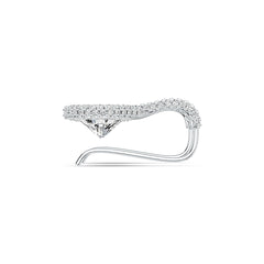 Sterling Silver Semi Mount Earrings Setting Round RD 10x10mm with White Topaz - Syzjewelry