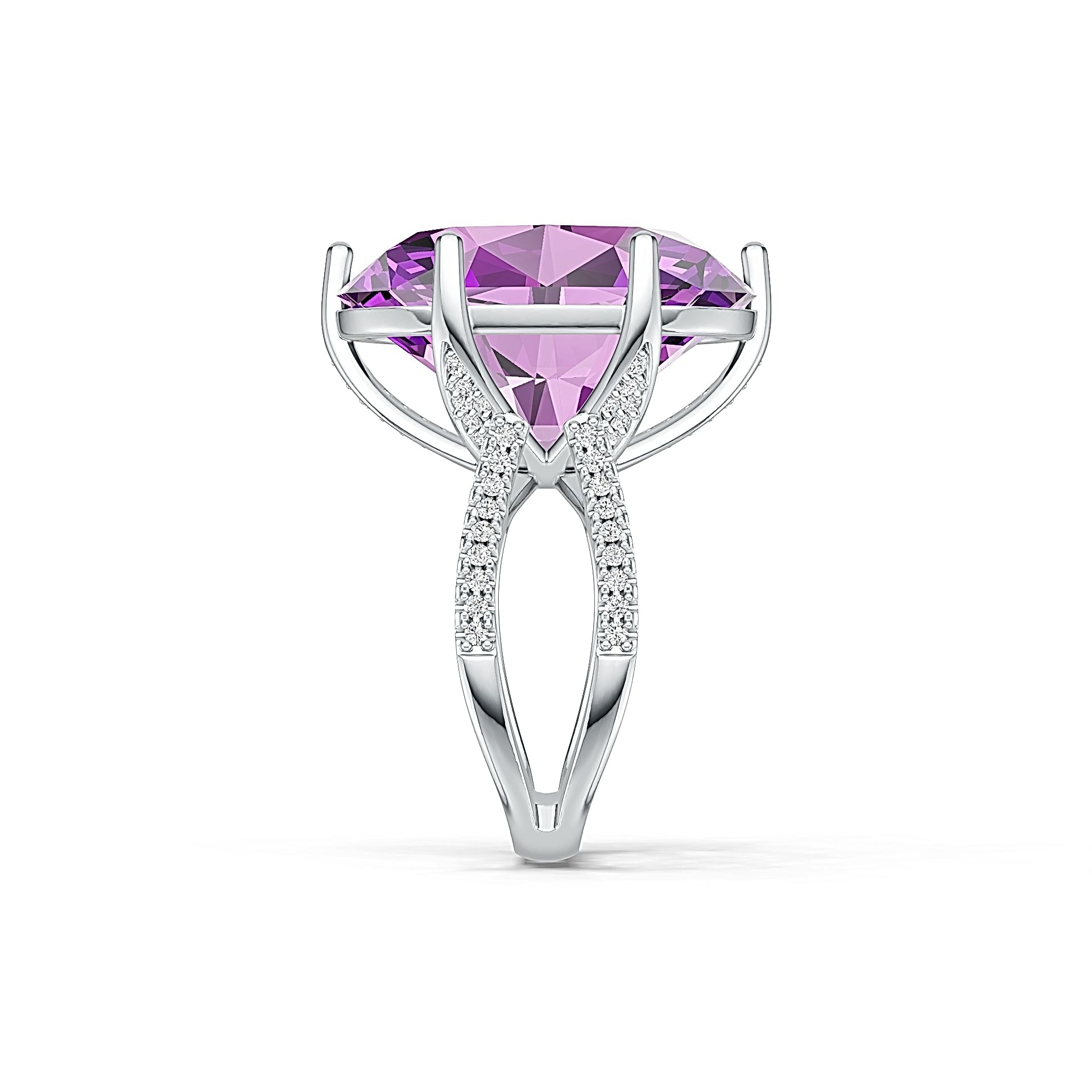 Sterling Silver Semi Mount Ring Setting Oval OV 24X18mm DHJ