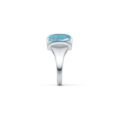 Sterling Silver Semi Mount Ring Setting Cushion CU 14X7mm Cabochon Syzjewelry