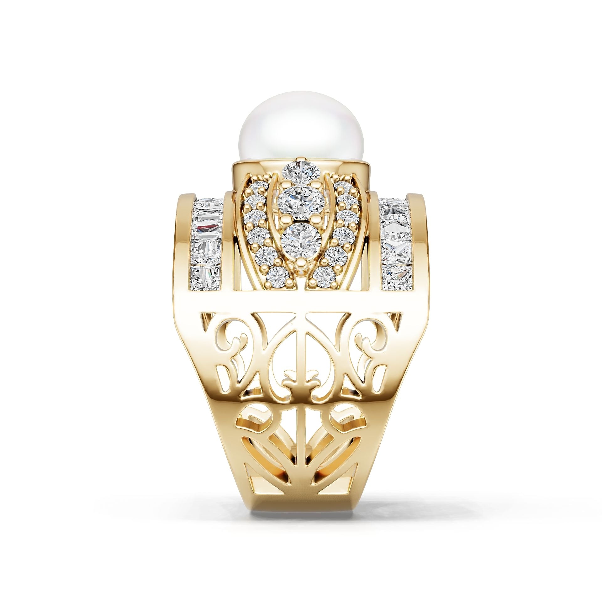 10K Gold Semi Mount Ring Setting Round Ro 8x8mm Syz Jewelry