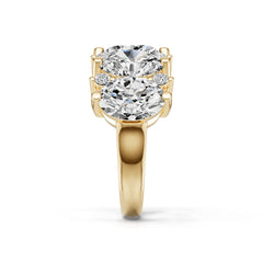 14K Gold Semi Mount Ring Setting Oval Ov 8x6mm Diamond Accent Syz Jewelry