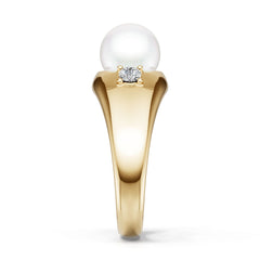 10K Gold Semi Mount Ring Setting Round Ro 8x8mm Moissanite Accent Syz Jewelry