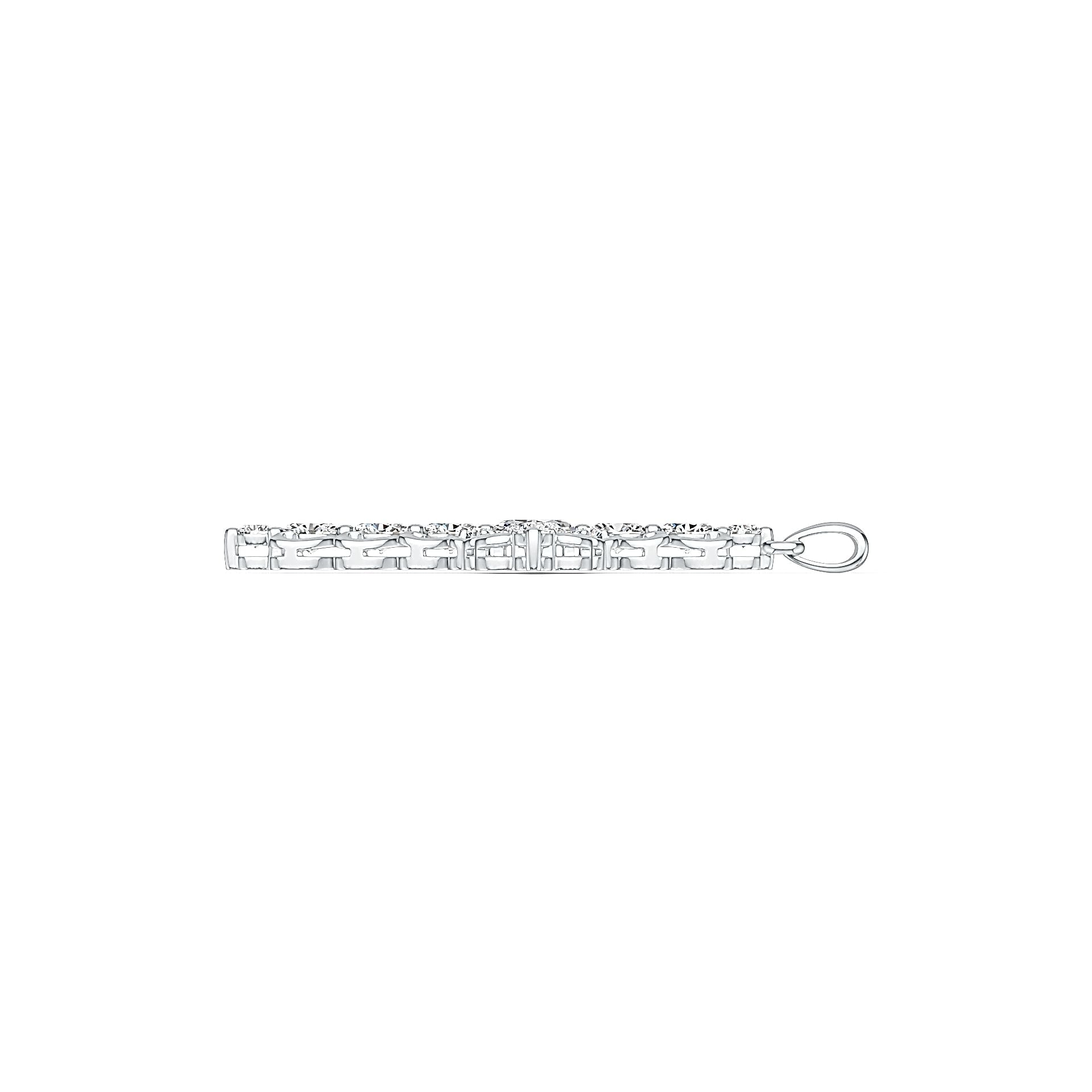 10K Gold Semi Mount Pendant Setting Oval OV 7X5mm Moissanite Accent DHJ