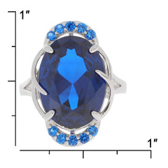 Platinum Semi Mount Ring Setting Oval OV 18x13mm Accent Diamond Accent Syzjewelry