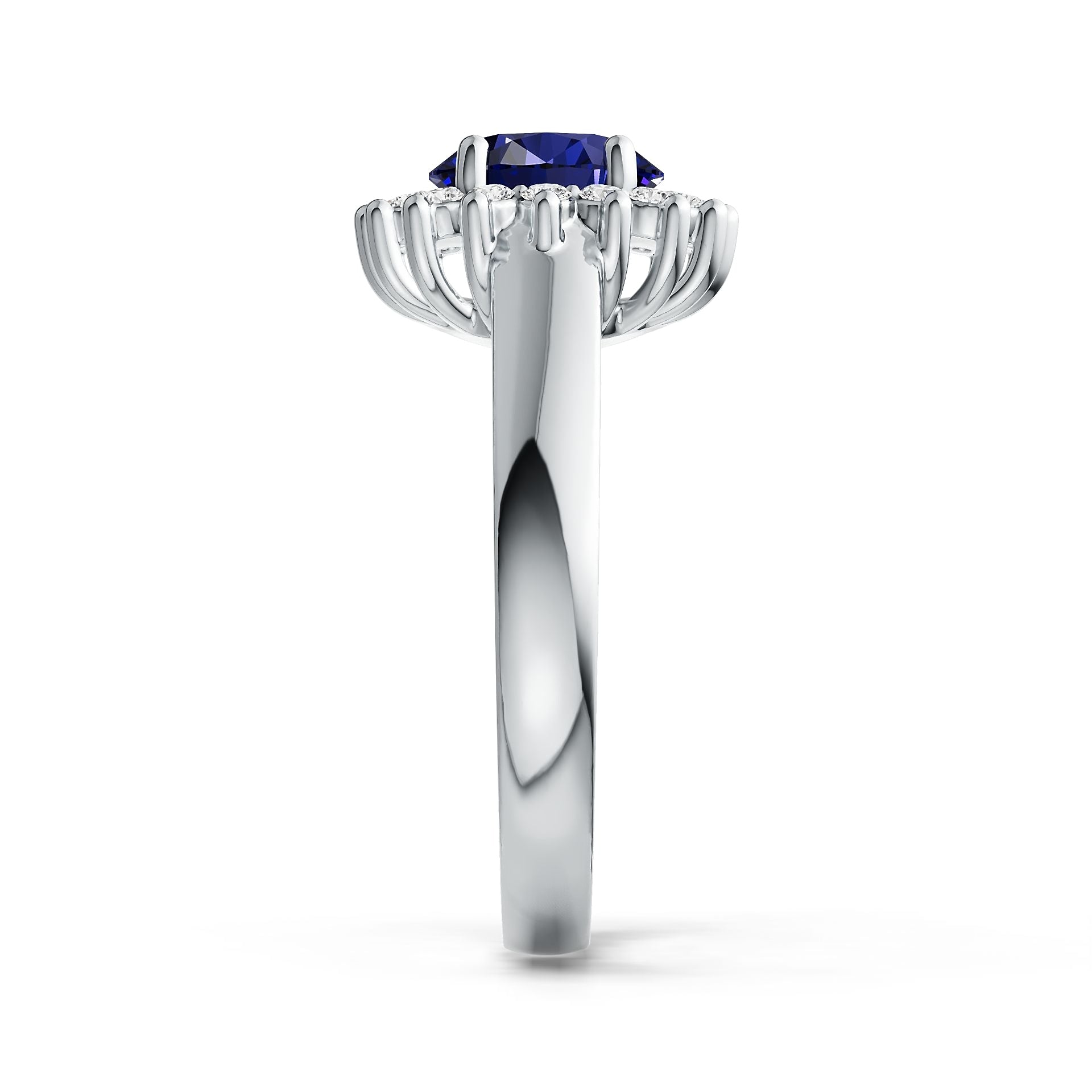 Sterling Silver Semi Mount Ring Setting Round RD 7X7mm Halo Syzjewelry