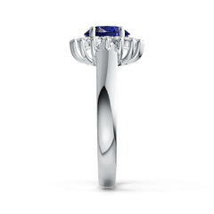 Sterling Silver Semi Mount Ring Setting Round RD 7X7mm Halo Syzjewelry