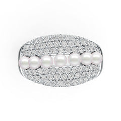 Platinum Semi Mount Ring Setting Round RD 3x3mm Diamond Accent DHJ