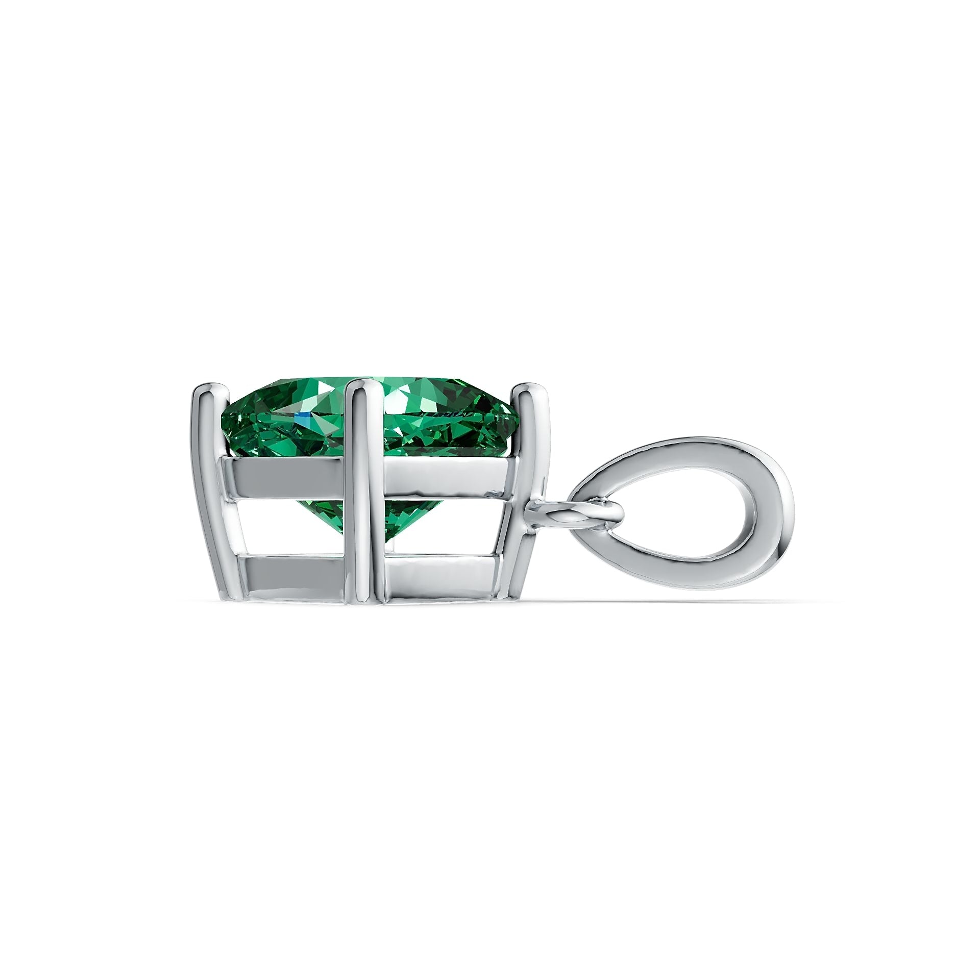 Sterling Silver Semi Mount Pendant Setting Cushion CU 7X7mm DHJ
