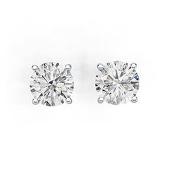 10K Gold Semi Mount Earrings Setting Round RD 8x8mm Simple Stud DHJ