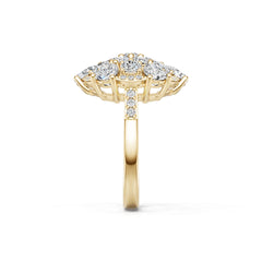 18K Gold Semi Mount Ring Setting Pear Pe 5x4mm Diamond Accent Syz Jewelry