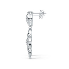 Platinum Semi Mount Earrings Setting Round Ro 6x6mm Syz Jewelry