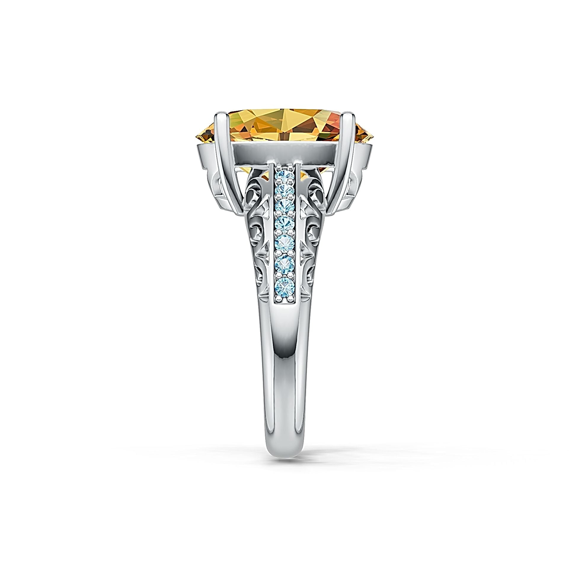 Sterling Silver Semi Mount Ring Setting Oval OV 14X10MM DHJ