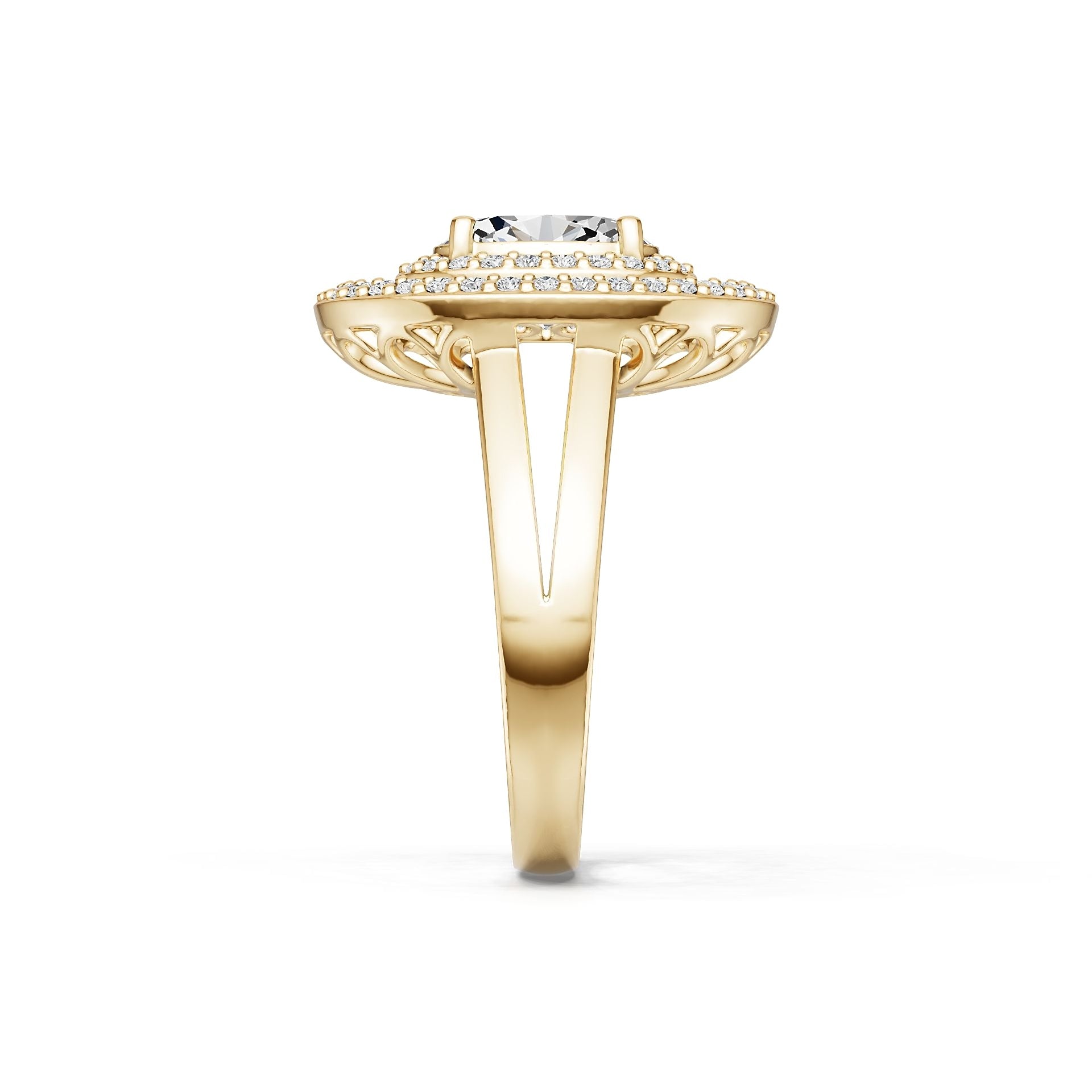 Sterling Silver Semi Mount Ring Setting Round RD 9X7mm Syzjewelry