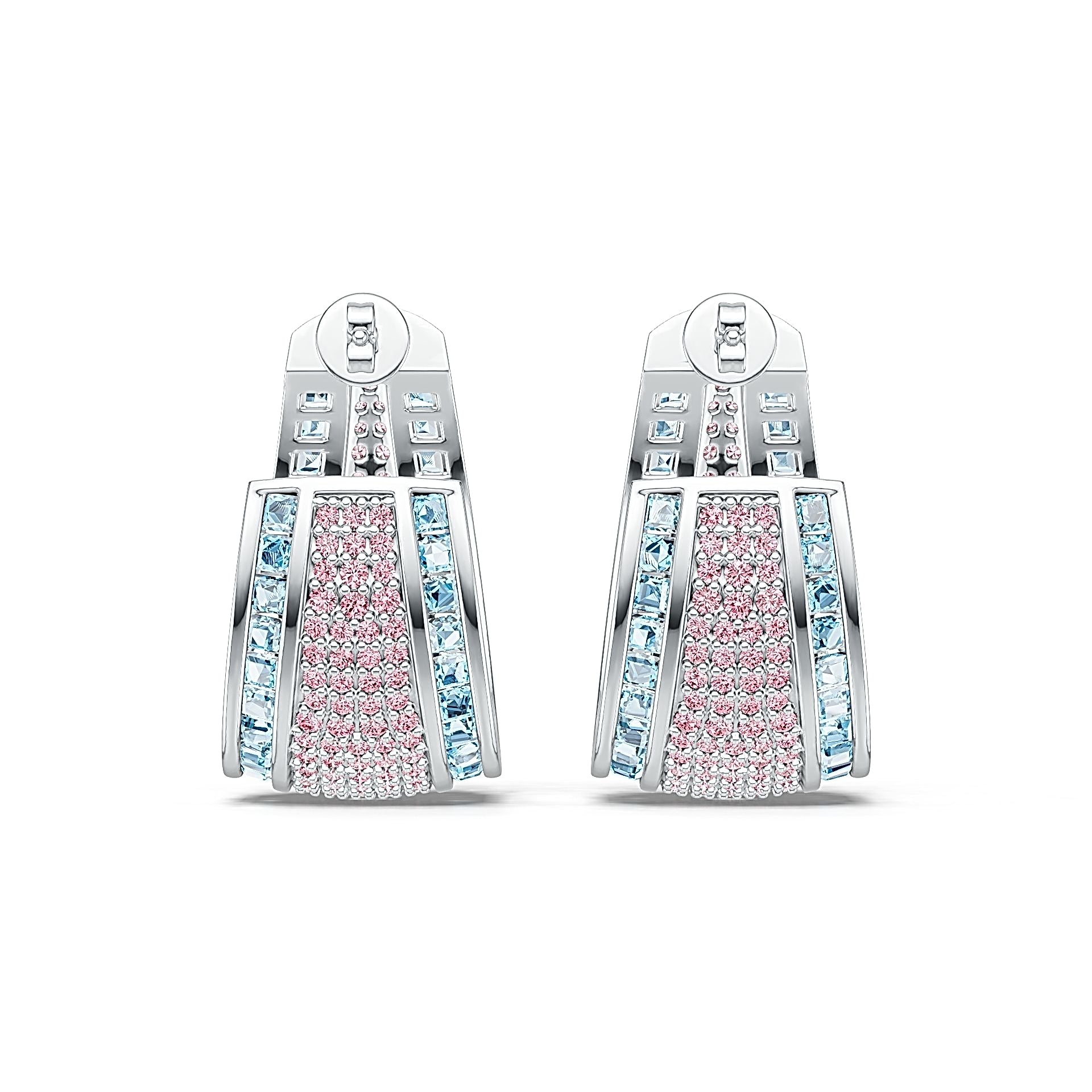 Sterling Silver Semi Mount Earrings Setting Princess SQ 2X2mm DHJ