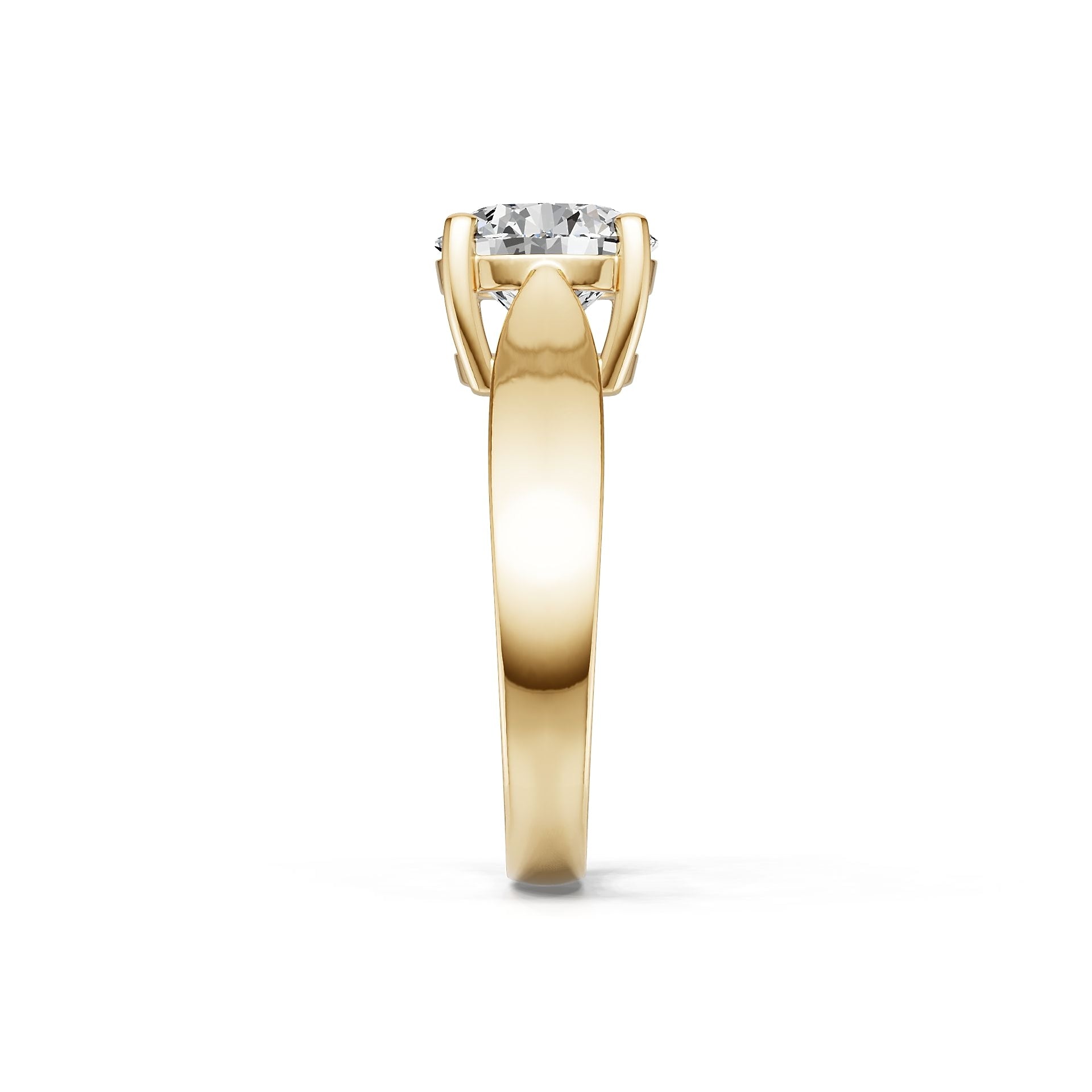 10K Gold Semi Mount Ring Setting Round Ro 6x6mm Syz Jewelry
