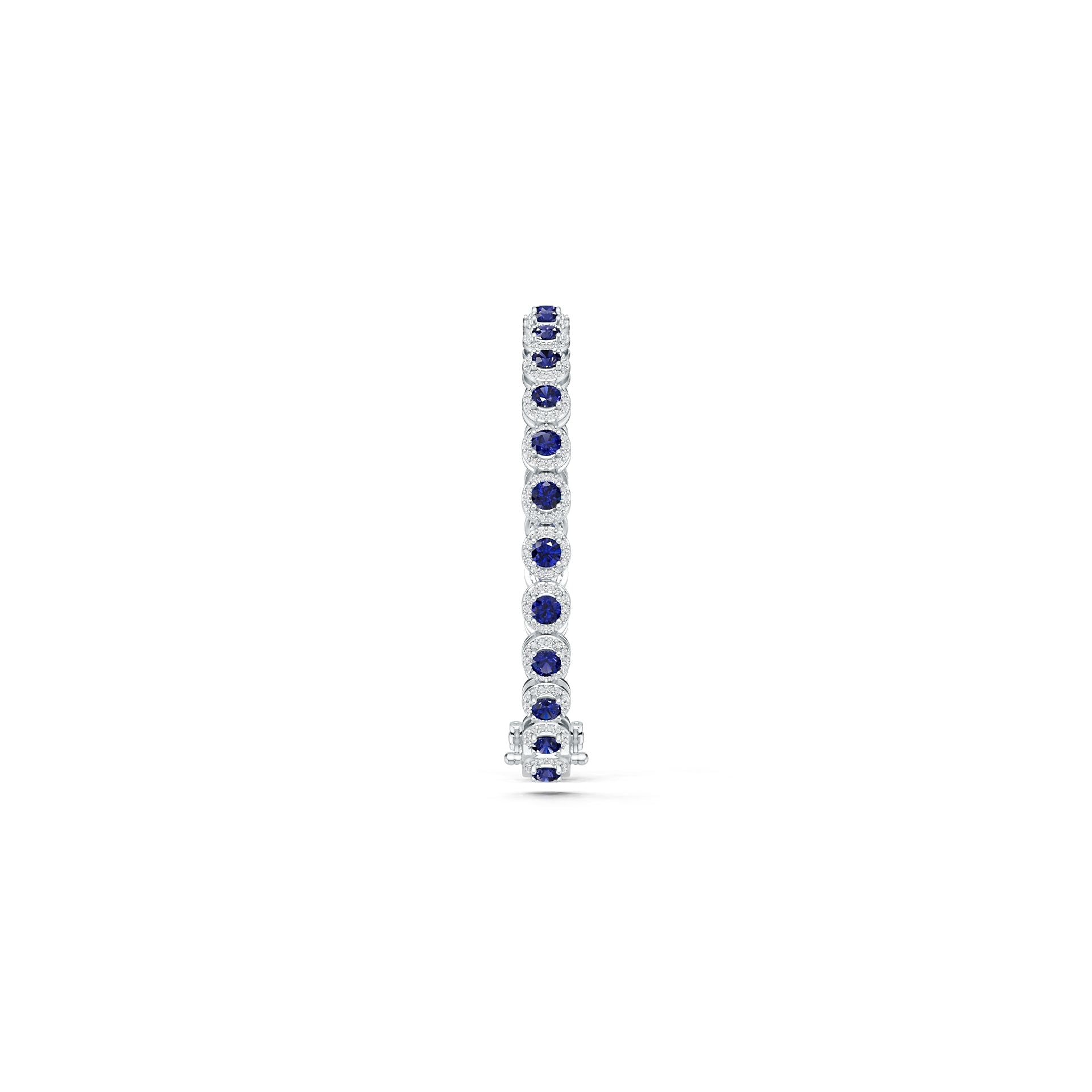 Sterling Silver Semi Mount Bracelet Setting Round RD 4x4mm Halo Syzjewelry