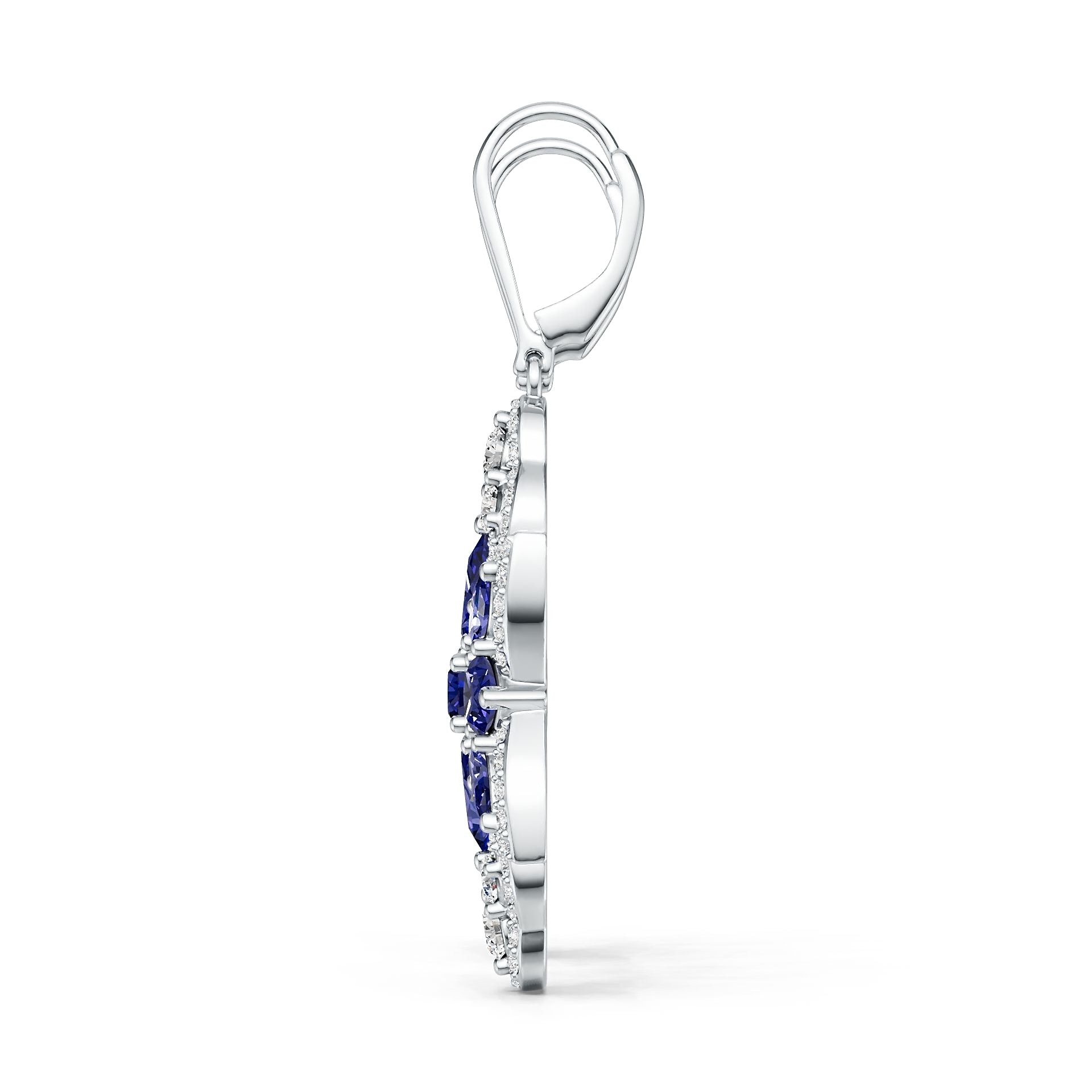 Platinum Semi Mount Earrings Setting Round Ro 3x3mm Syz Jewelry