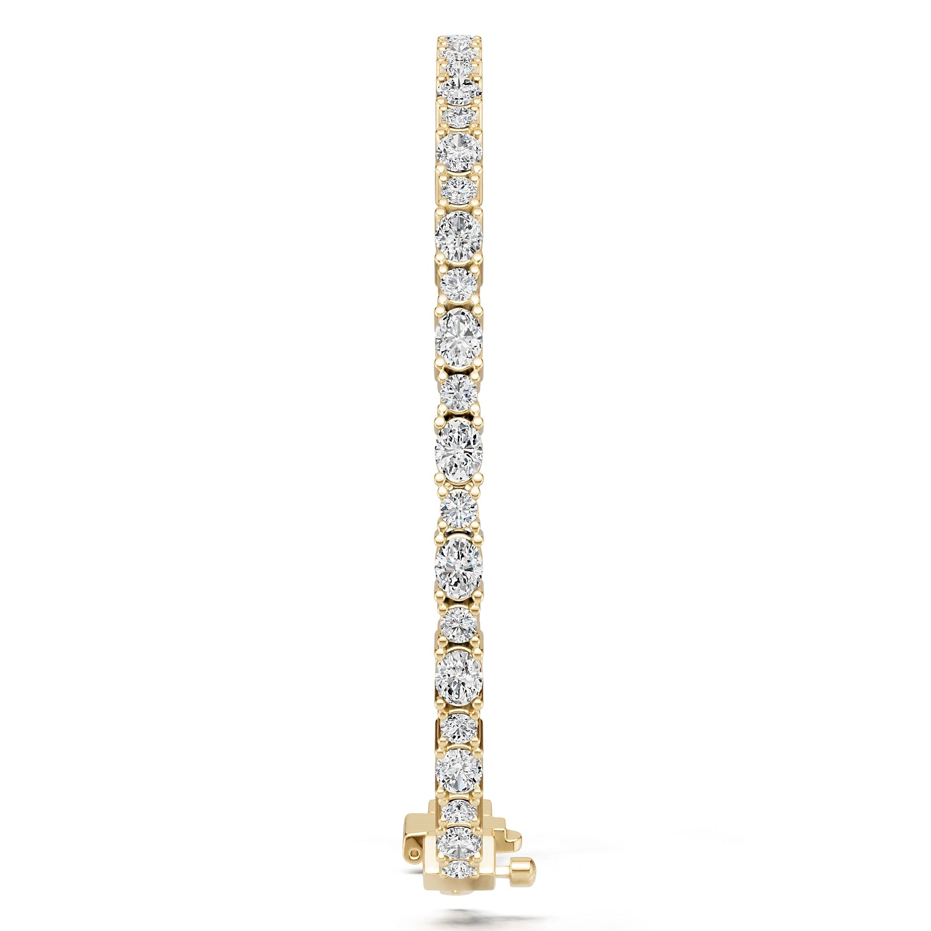 Platinum Semi Mount Bracelet Setting Oval Ov 4x3mm Diamond Accent Syz Jewelry