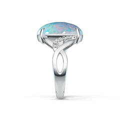 Sterling Silver Semi Mount Ring Setting Oval OV 17X12mm Cabochon DHJ