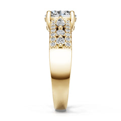 14K Gold Semi Mount Ring Setting Oval Ov 8x6mm Diamond Accent Syz Jewelry