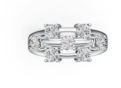 14K Gold Semi Mount Ring Setting Round RD 4x4mm DHJ
