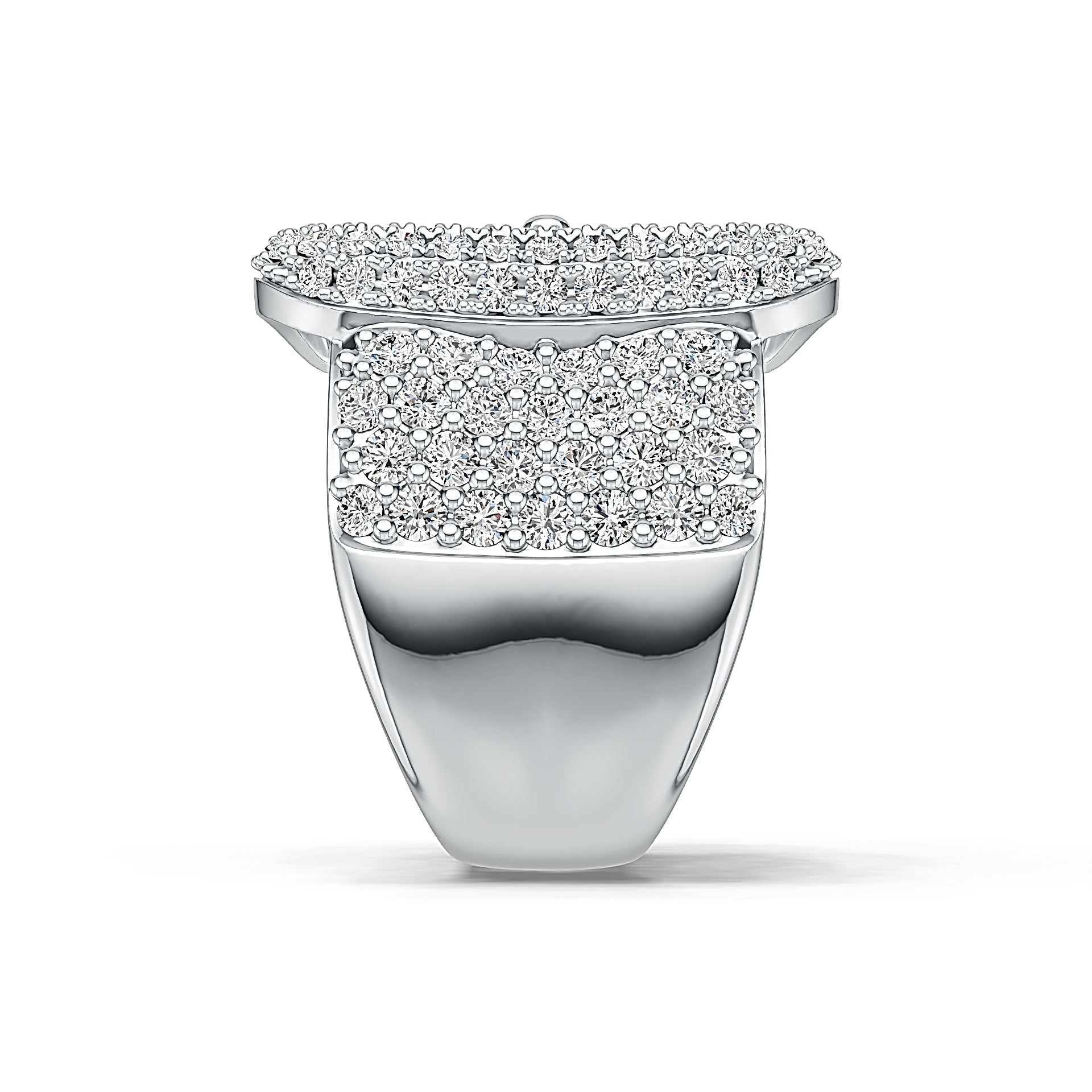 Sterling Silver Ring Buckle Belt Theme with White Topaz or Moissanite Syzjewelry