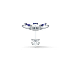 Platinum Semi Mount Earrings Setting Pear Pe 6x4mm Diamond Accent Syzjewelry