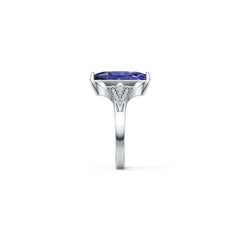 10K 14K Gold or Platinum Semi Mount Ring Setting Cushion Cu 17x8mm Diamond Accent Syzjewelry