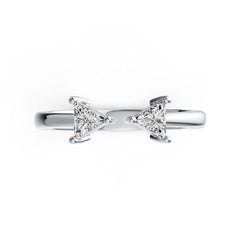 Platinum Semi Mount Ring Setting Trillion TR 4X4mm DHJ