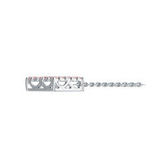 Sterling Silver Diamond-Shaped Cluster Pendant with White Topaz or Moissanite Syzjewelry
